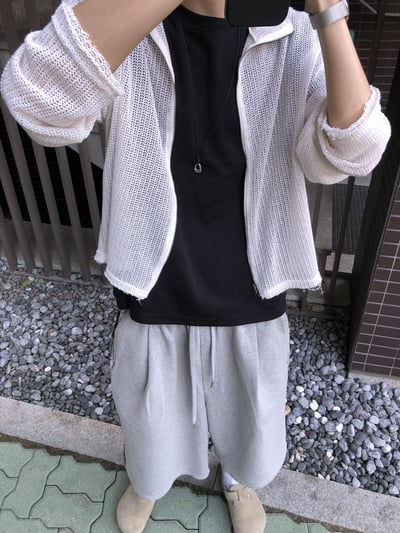 不規則 無收編 透氣洞口 短版 薄外套 - 3C10