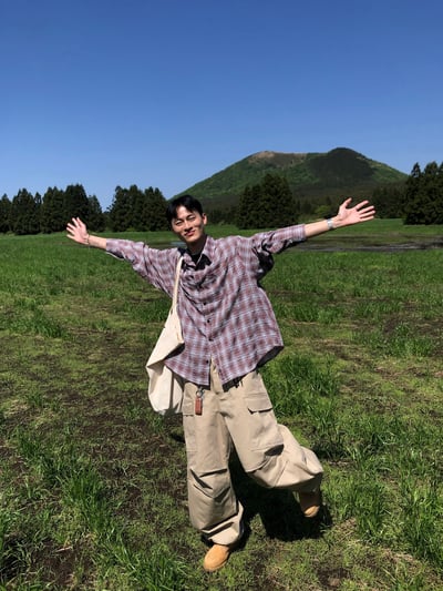 濟州仔 重磅 立體剪裁 工裝寬褲 - 2C6