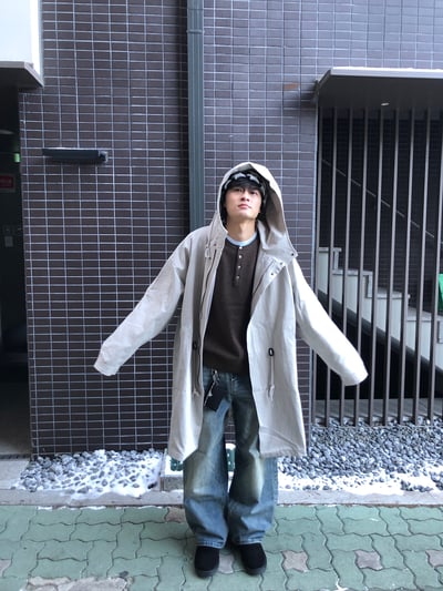 韓系休閒 漸層水洗 寬版 牛仔褲 - 3C9