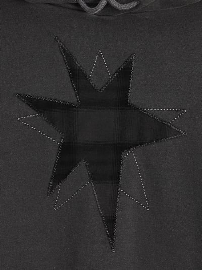 不規則星形 高質感刺繡 水洗帽T 長袖 - 3C20