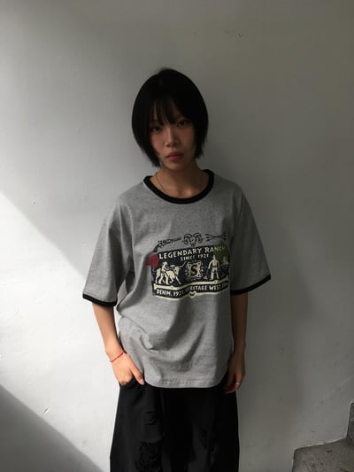 西部牛仔 復古王者 配色細節 短版 短袖 - 3C4