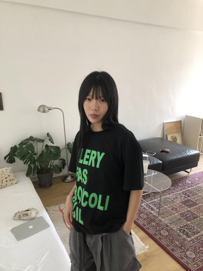 韓系潮流 多巴安夏季配色 印刷 短版 短袖 上衣 - 5C10