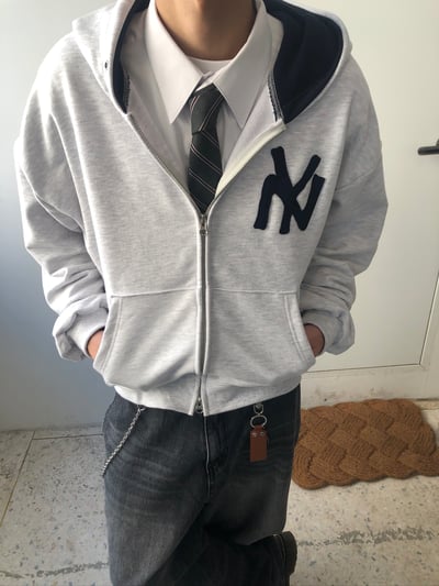 時尚紐約 歐美潮男 連帽短版外套 - 3C5