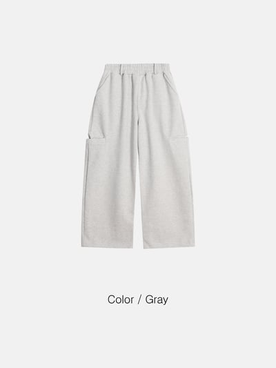 街頭休閒 極簡俐落 百搭 刷毛 寬版 工裝棉褲 - 2C16