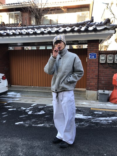 PERTED 特殊配色縫線 工裝 寬褲 - 2C7