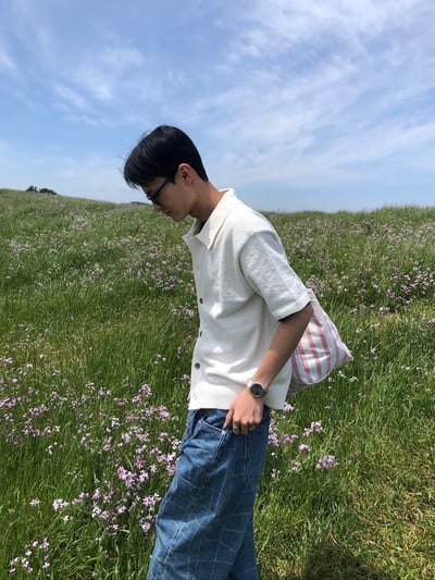 漢南洞 高檔幹練 圈紗針織 短版 開襟衫 - 6C10