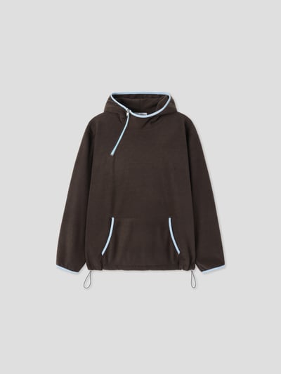 獨特配色 運動風 刷毛 帽T - 4C22