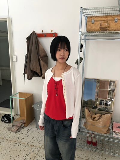 韓系休閒 涼爽透氣 小罩衫 針織衫 - 5C23