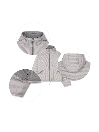 俐落曲線 輕量短版 羽絨外套 - 3C21