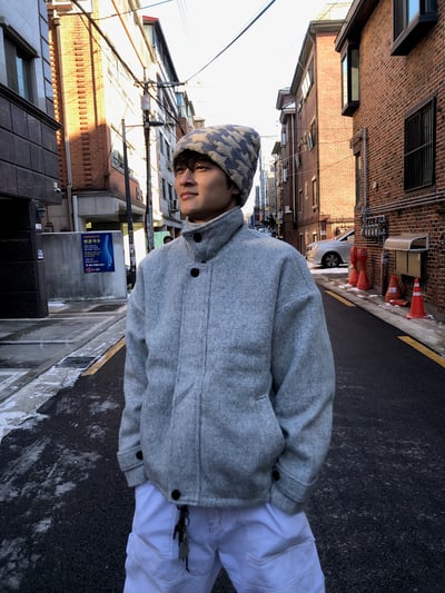 高檔系列 馬海毛 短版 立領 大衣 - 2C11