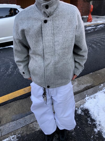 高檔系列 馬海毛 短版 立領 大衣 - 2C21