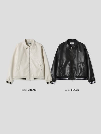 素雅幹練 亮感 皮革 短版 夾克 - 2C17