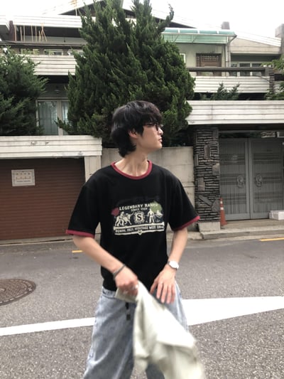 西部牛仔 復古王者 配色細節 短版 短袖 - 3C15