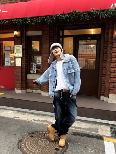 微妙復古 漸層水洗 破壞 牛仔 寬褲 - 2C9