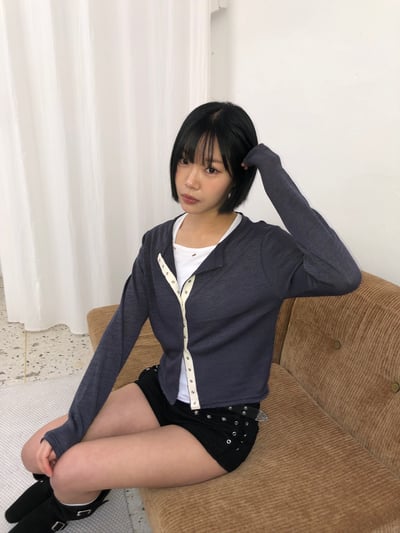 韓系休閒 涼爽透氣 小罩衫 針織衫 - 5C18