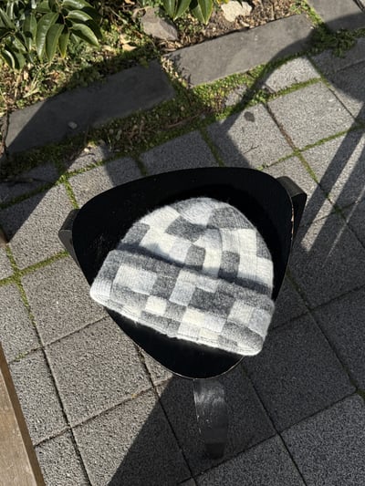 方格紋 休閒街頭 經典毛帽 - 1C1