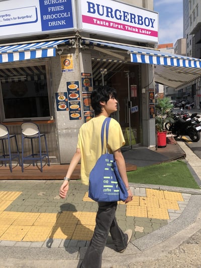 韓系潮流 多巴安夏季配色 印刷 短版 短袖 上衣 - 5C19
