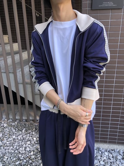 印地安格紋 文藝感 運動配色套裝 短版 外套 - 3C19
