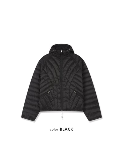 俐落曲線 輕量短版 羽絨外套 - 3C24