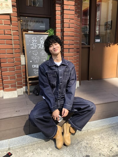美式街頭 獨特縫線 牛仔套裝 短版 外套 - 2C12