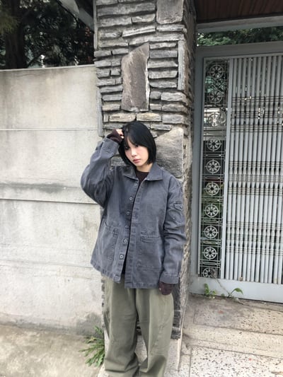 高檔條紋 人紋布 經典商務感 薄夾克 - 4C8
