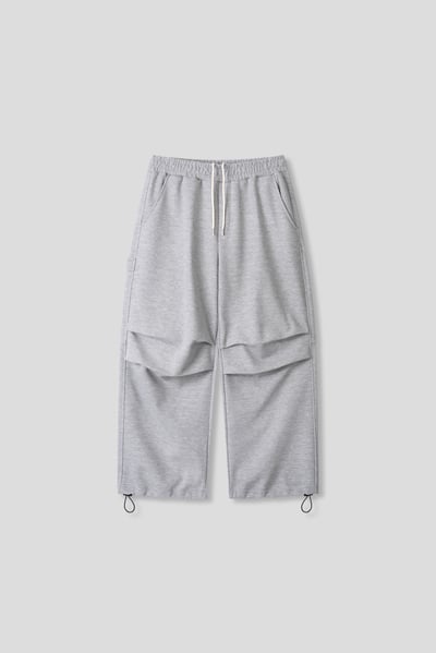 層疊口袋 降落傘 空氣棉 寬版棉褲 - 4C21