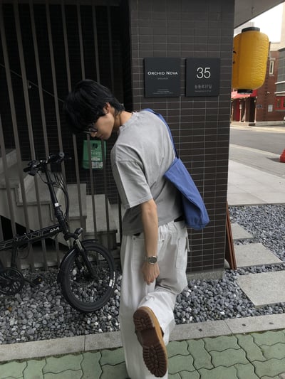 復古刷色 開線視覺肩寬 短版 短袖 上衣 - 3C10