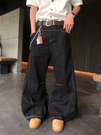 Clean Fit 特殊剪裁 輕薄丹寧 牛仔彎刀褲 - 1C9