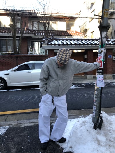 PERTED 特殊配色縫線 工裝 寬褲 - 2C11