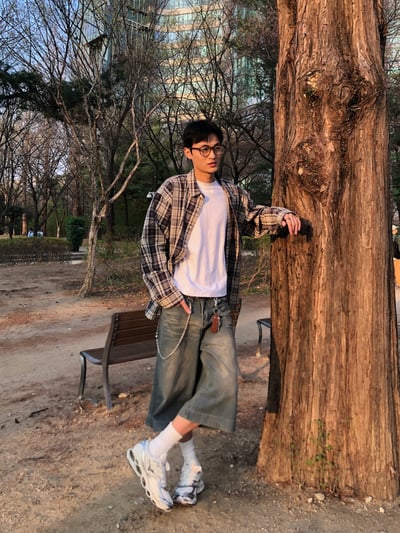 名古屋 懷舊日式街頭 格紋 襯衫 - 2C16