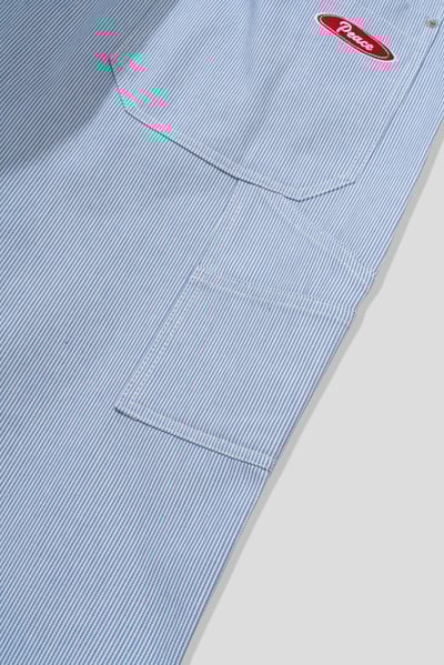 Peace 極簡主義 細條紋 工裝 牛仔寬褲 (set - up) - 2C23