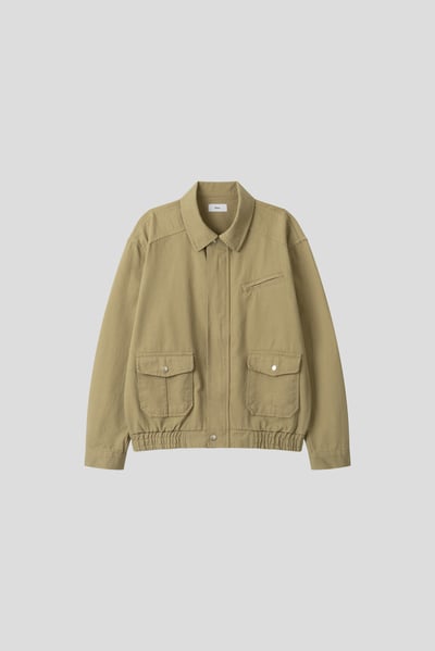 歐美經典款 雙口袋 微短版 牛津夾克 - 3C24