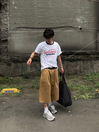 (棕色M 現貨) 經典復古 80s 百慕達 7分短褲 - 3C10