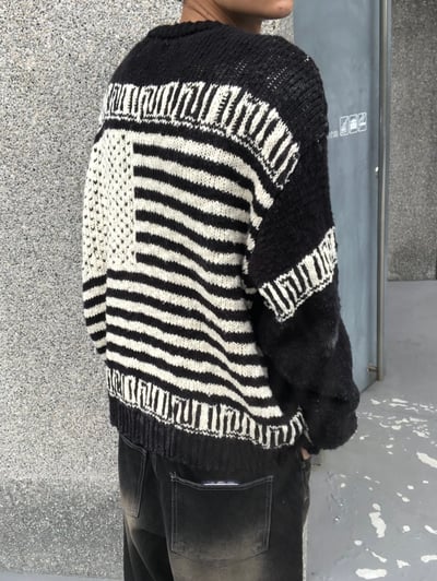 (黑色現貨)USA Star 厚針織 開襟外套 - 2C7