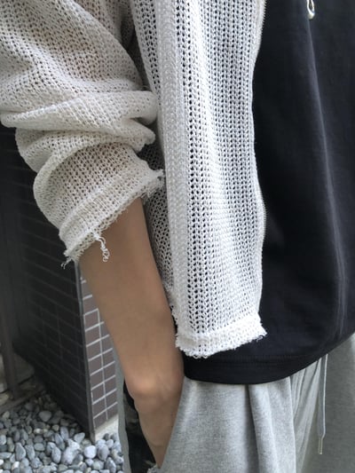 不規則 無收編 透氣洞口 短版 薄外套 - 3C3