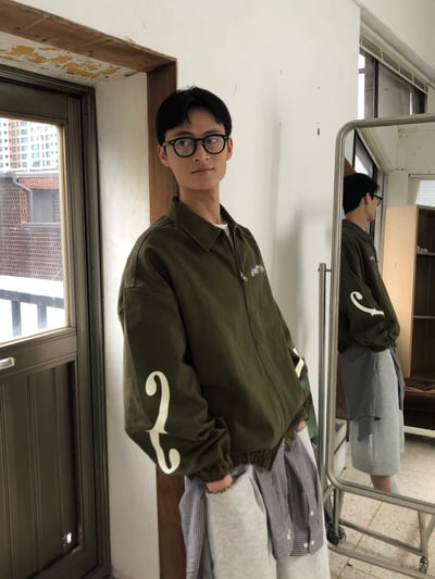 Rock & Roll 街頭噴漆 懷舊工業風  工裝夾克 - 3C6