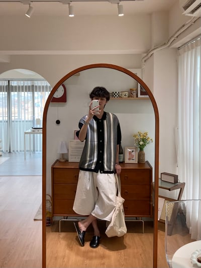 (棕色M 現貨) 經典復古 80s 百慕達 7分短褲 - 3C17