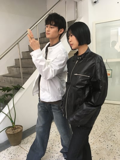 夏天街頭 輕薄 類尼龍 反光 機車夾克 - 3C10