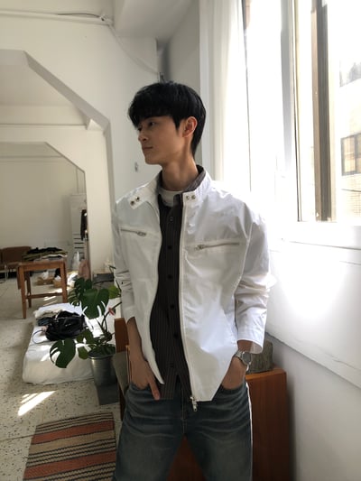 夏天街頭 輕薄 類尼龍 反光 機車夾克 - 3C16