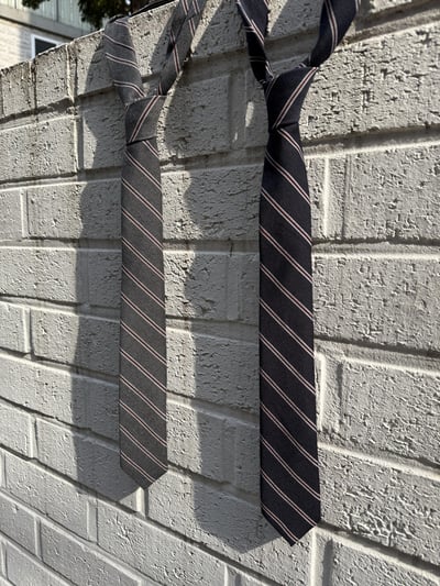 斯文辦公人 經典配色 窄版 條紋 領帶 - 2C4