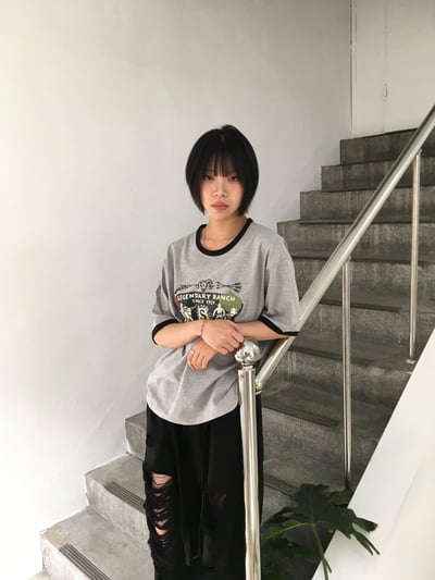 西部牛仔 復古王者 配色細節 短版 短袖 - 3C16