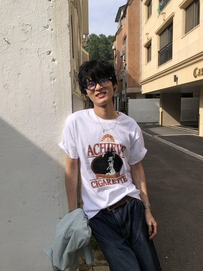 Achieve 美式街頭印刷 修身 微短版 短袖 上衣 - 3C9