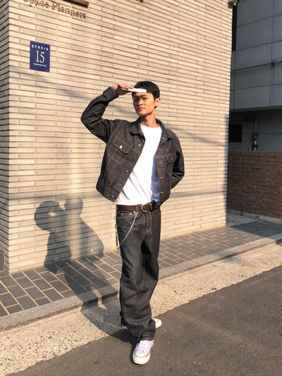 歐美 高街經典 特殊縫線 短版 牛仔夾克 (set - up) - 1C14