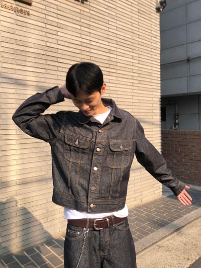 歐美 高街經典 特殊縫線 短版 牛仔夾克 (set - up) - 1C8