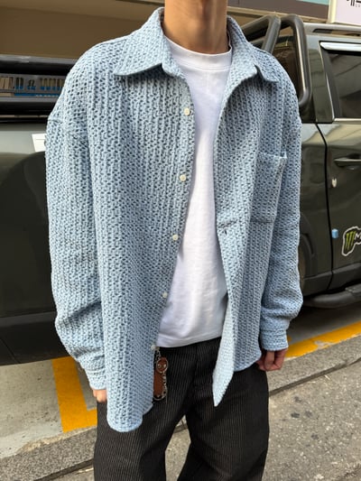 現代摩登 春季格紋 牛仔 襯衫夾克 - 2C9