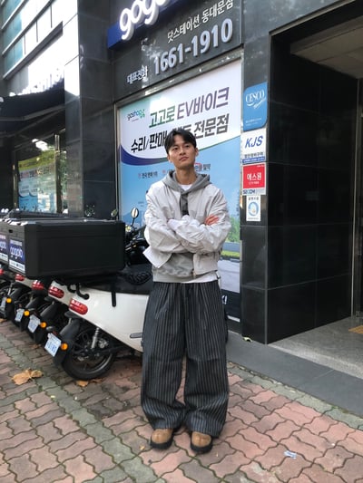 不規則星形 高質感刺繡 水洗帽T 長袖 - 3C10