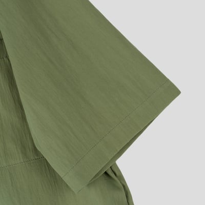 工作雙口袋 繫帶襯衫 - 6C12