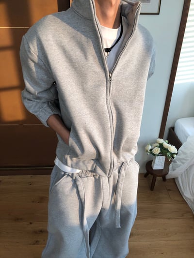 潮流版型霸主 立領短版 休閒 刷毛外套 (set-up) - 2C7