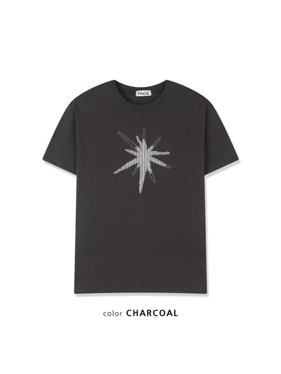 中央復古 放射條紋 刺繡 短版上衣 - 3C25
