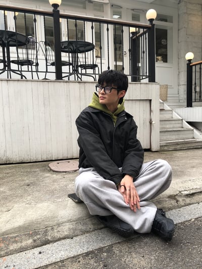 街頭休閒 極簡俐落 百搭 刷毛 寬版 工裝棉褲 - 2C13